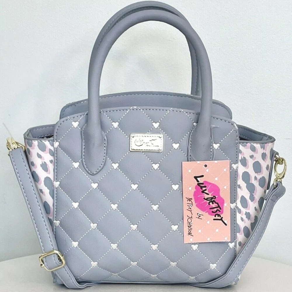 NWT BETSEY JOHNSON LUVBETSEY CROSSBODY BLUE WHITE LBKASSIE